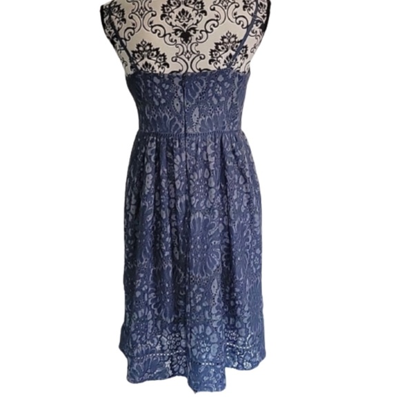 Ann Taylor Lace Overlay Sleeveless Dress - Picture 3 of 11